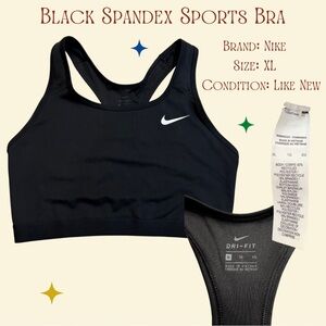 Nike Dri-FIT Black Sports Bra